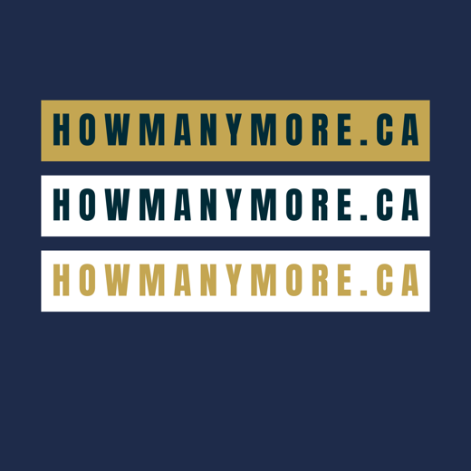 How Many More logo lockup, square 6